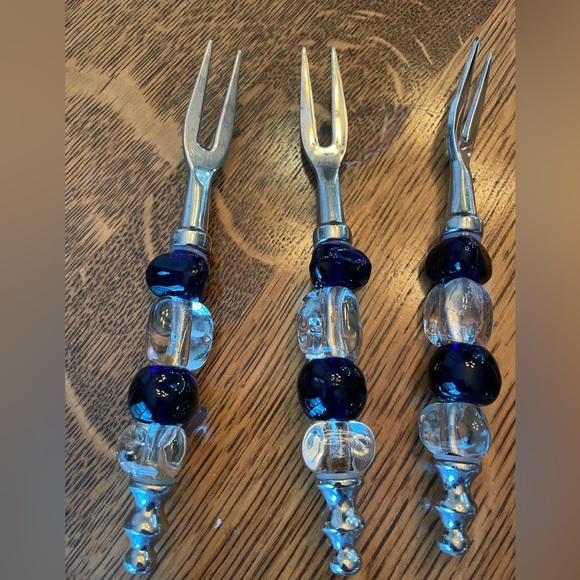 Set of 8 silver cocktail forks **** - Picture 4 of 6